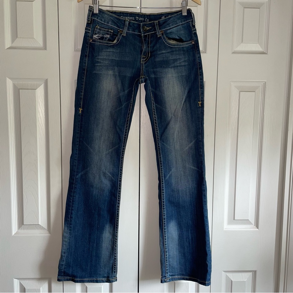 Cowgirl tuff co bootcut Jean W28/L32/1/2 - Picture 2 of 12